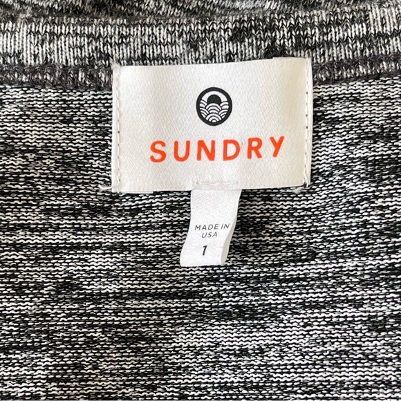 Sundry Women’s Heather Gray Knit Blouson Ruched Dress Size 1 Regular Size S - Picture 10 of 12